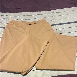 New York & Company Camel Stretch Wide Leg Pants, Medium Tall